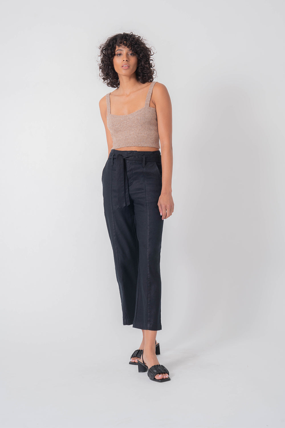 The Seamed Straight Crop Pant