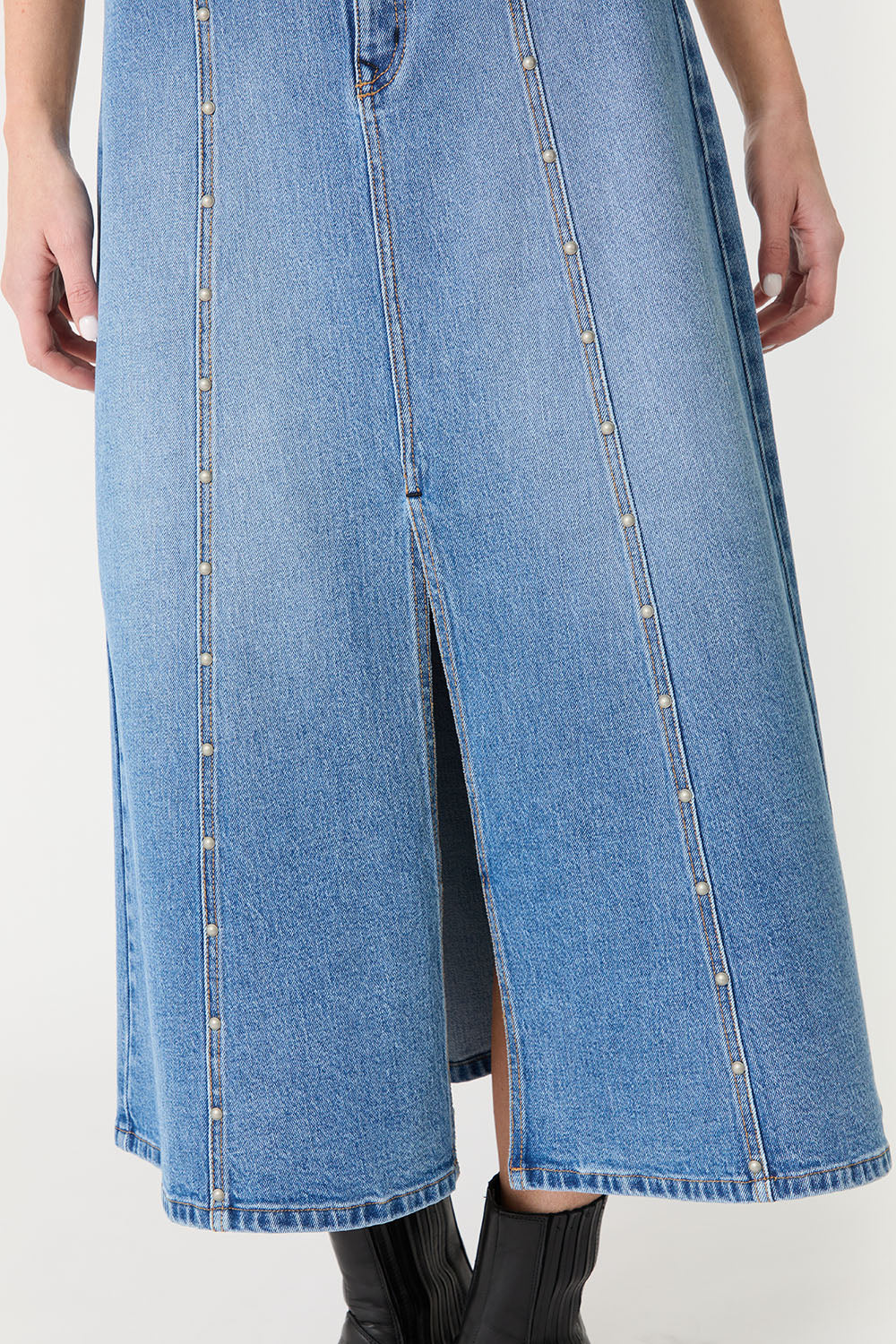 Parker Studded Denim Skirt