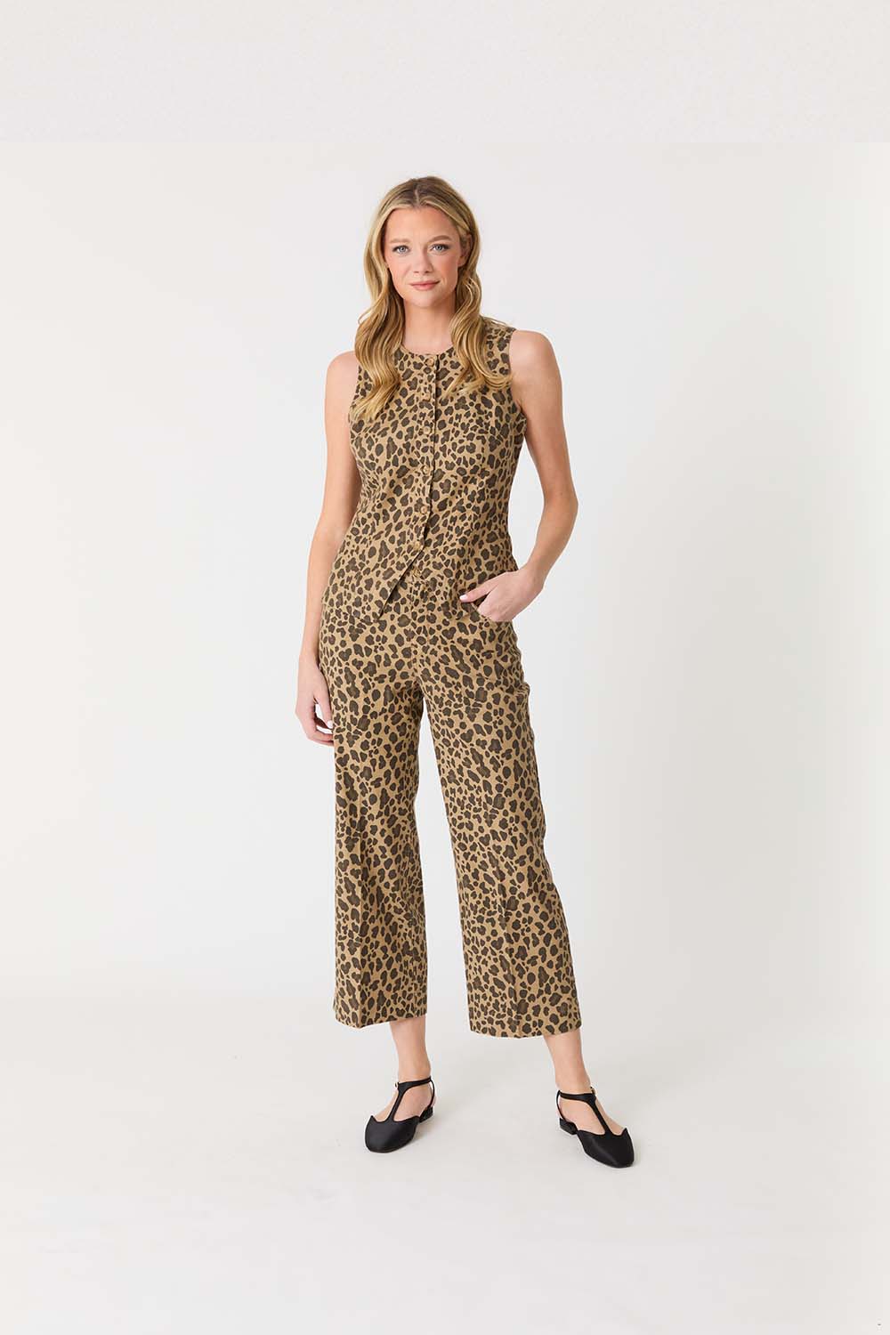 Sophia Leopard Print Vest