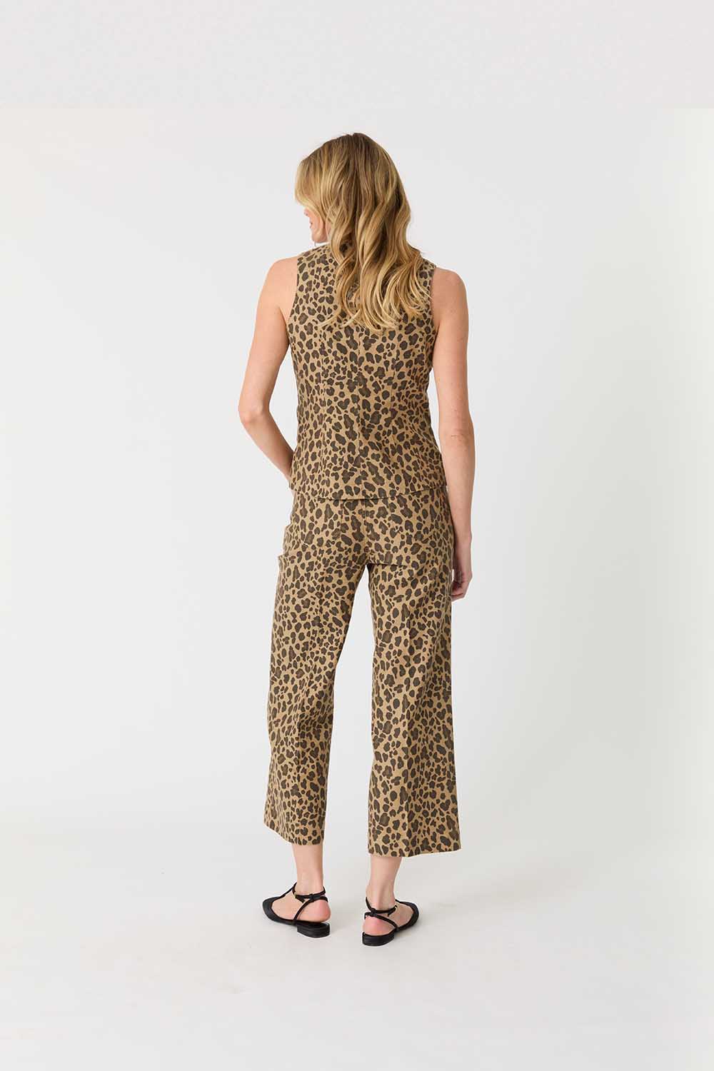 Annabelle Leopard Print Crop Wide Leg