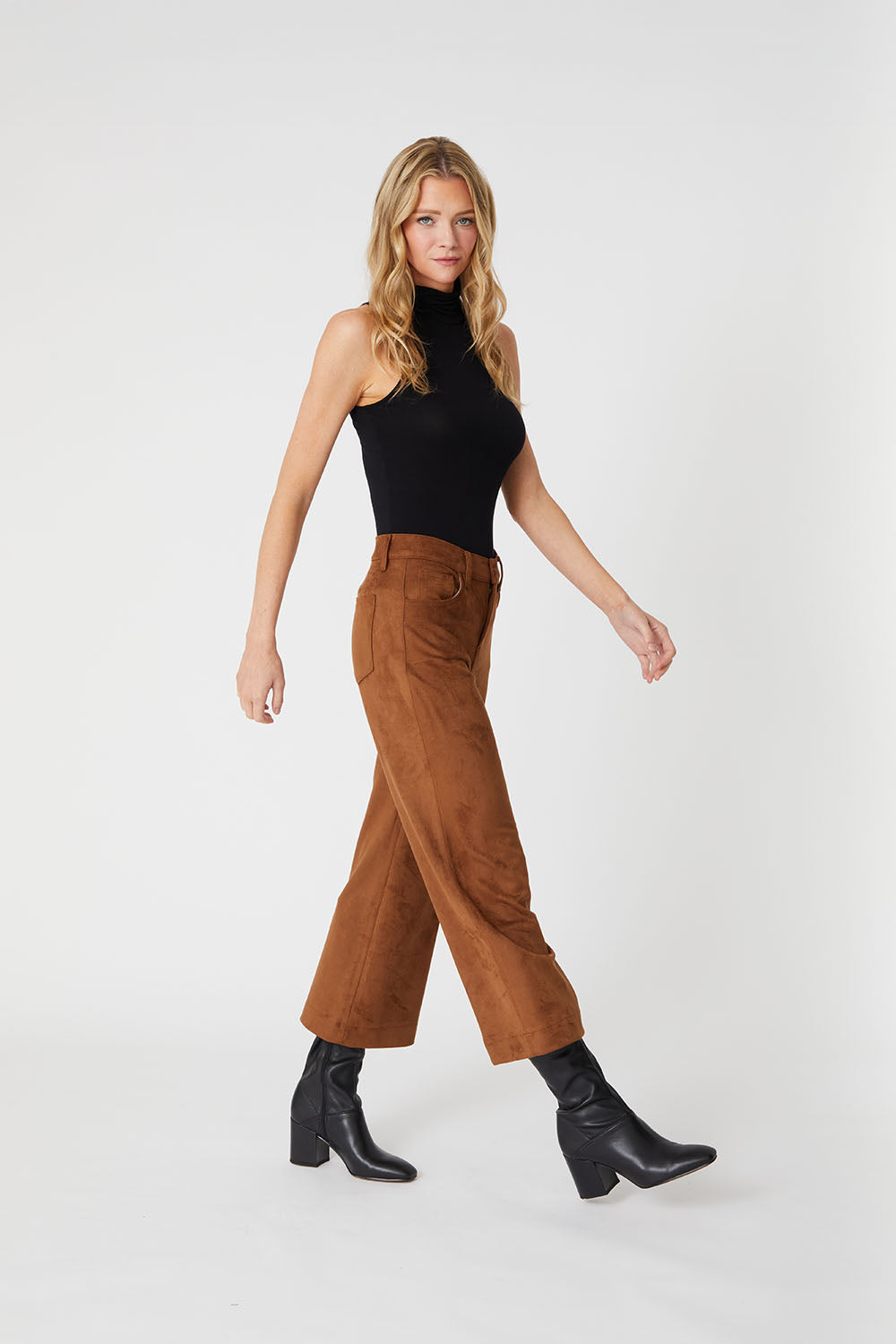 Annabelle Vegan Faux Suede Wide Leg