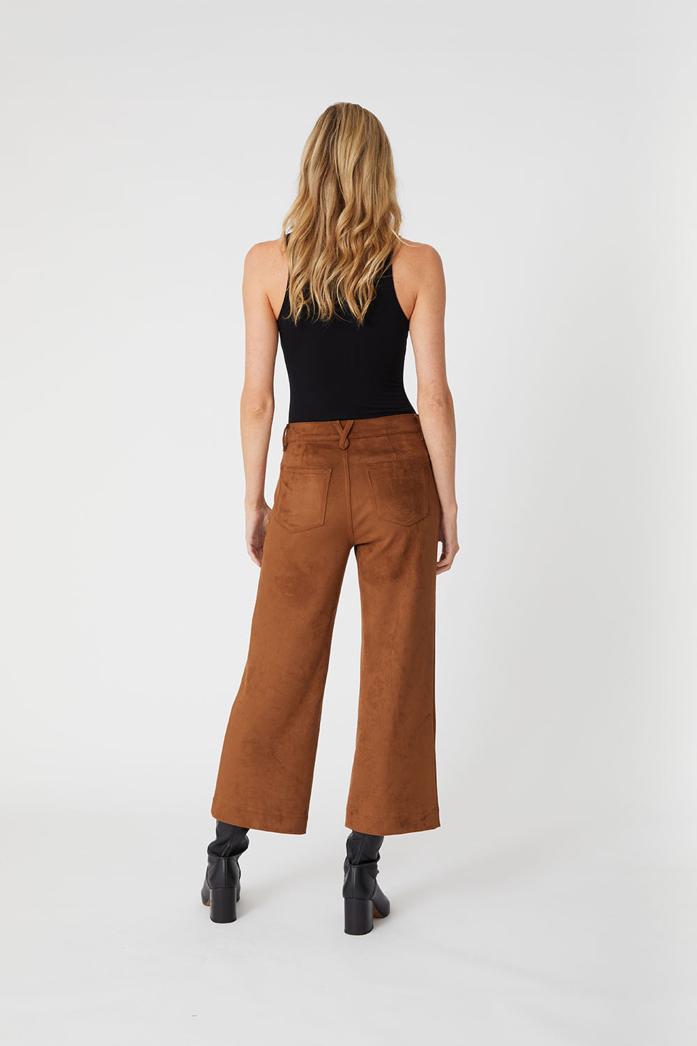 Annabelle Vegan Faux Suede Wide Leg