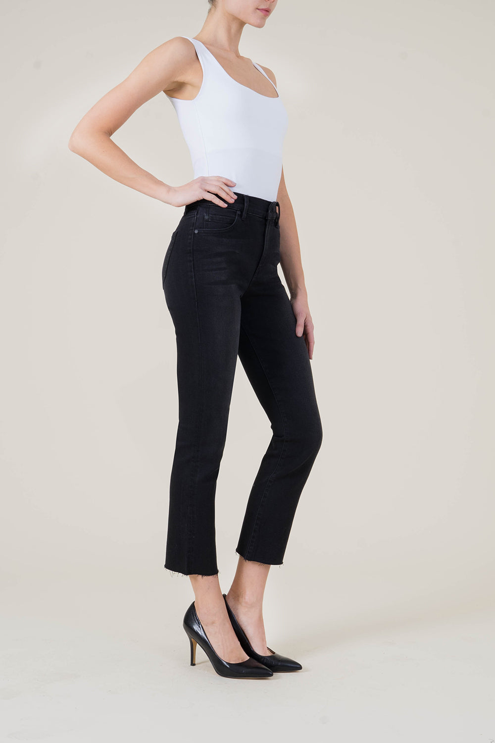 Level 99 Jeans | Classic 5pkt High Rise Straight Crop – level99jeans