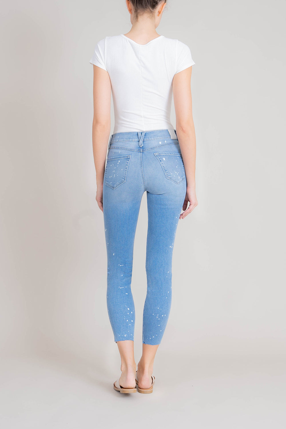 Janie High Rise Raw Hem Skinny - level99jeans