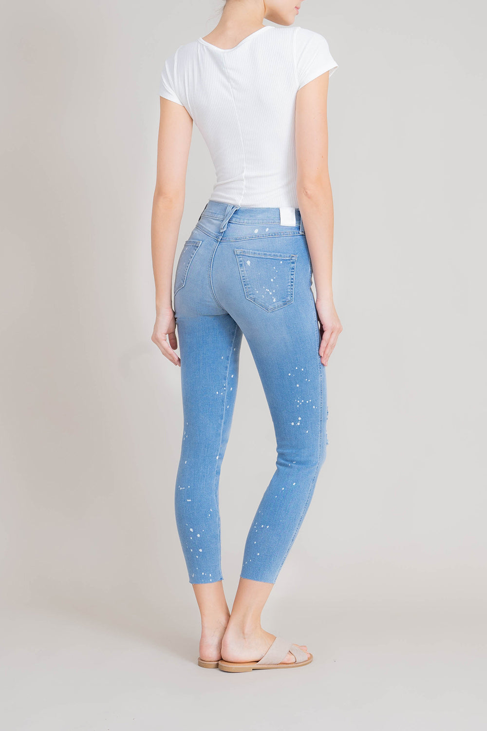 Janie High Rise Raw Hem Skinny - level99jeans