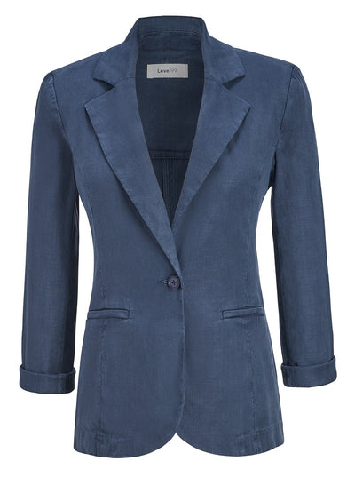 Loretta Stretch Linen Blazer - level99jeans
