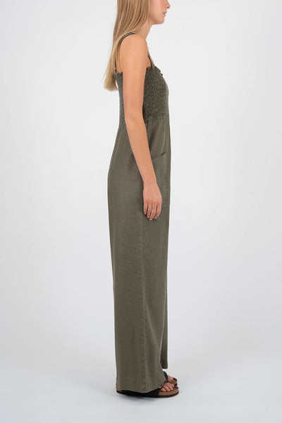 Marine Smocked Jumpsuit