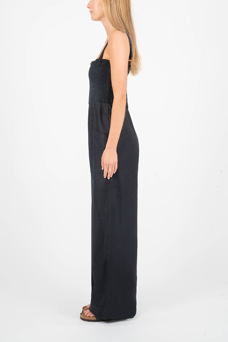 Marine Smocked Jumpsuit
