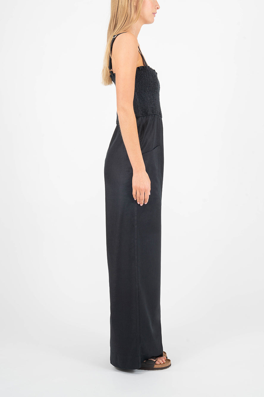 Marine Smocked Jumpsuit