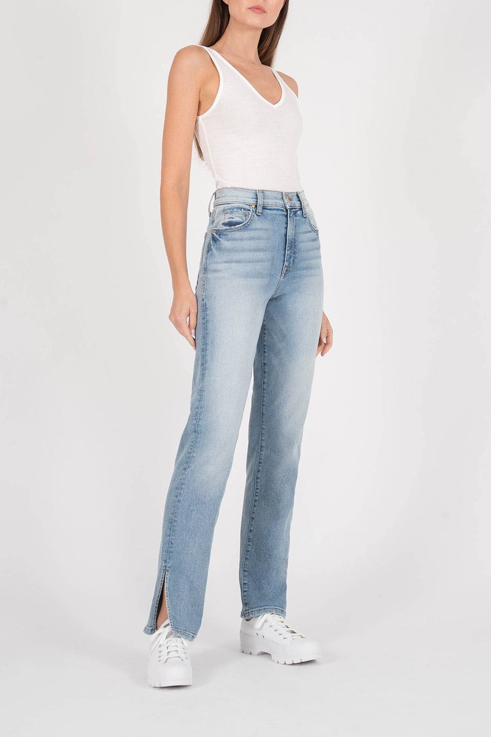 Cara Side Slit Slim Straight