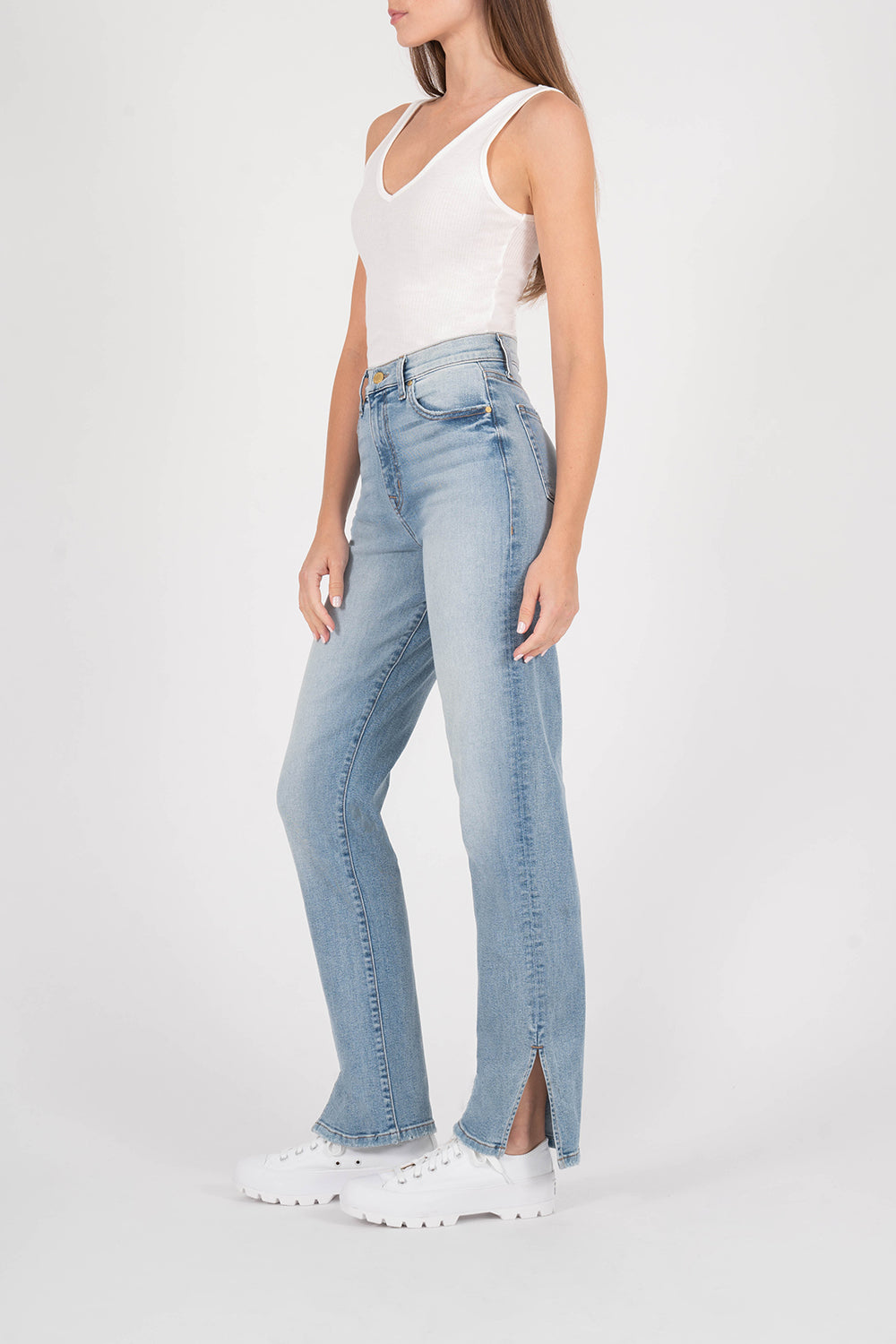 Cara Side Slit Slim Straight