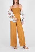 Marine Smocked Jumpsuit
