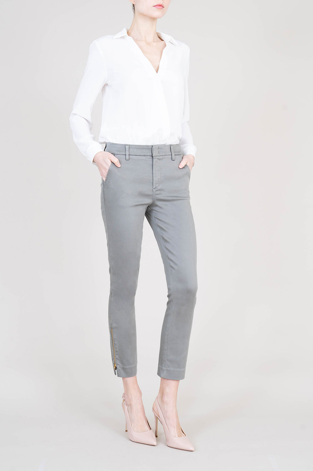 Brittany Zipper Hem Trouser - level99jeans