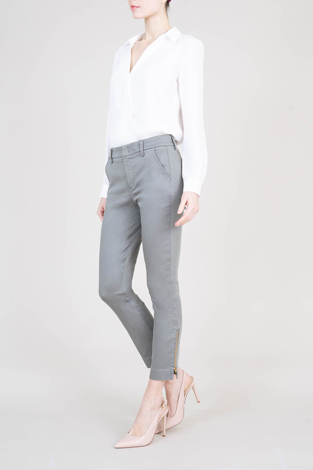 Brittany Zipper Hem Trouser - level99jeans