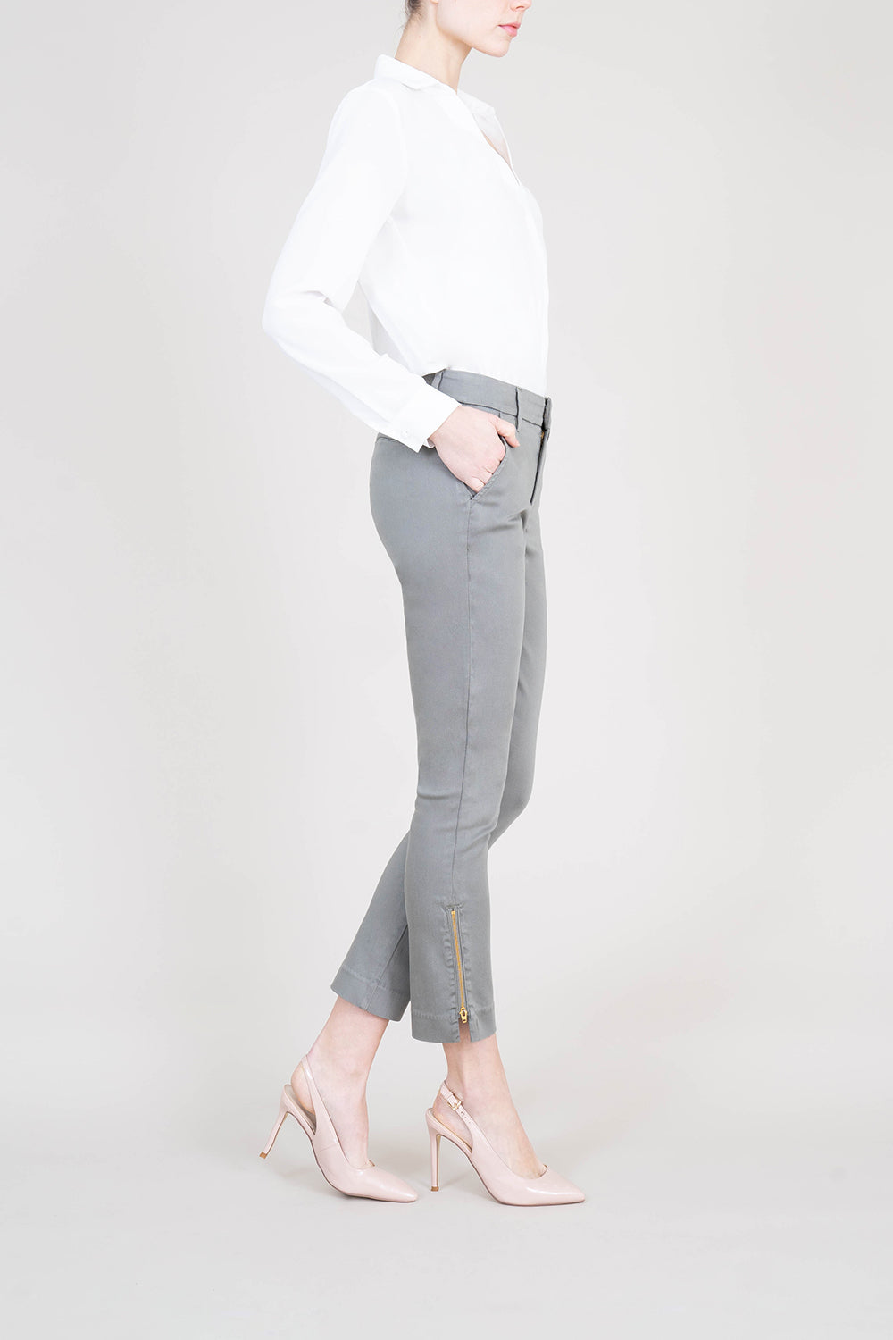 Brittany Zipper Hem Trouser - level99jeans