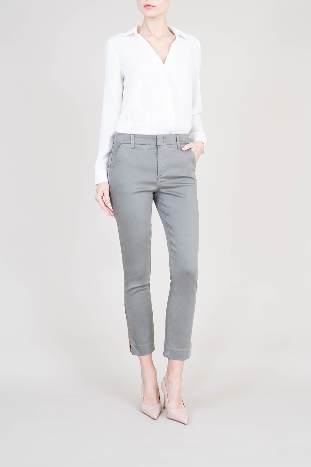 Brittany Zipper Hem Trouser - level99jeans