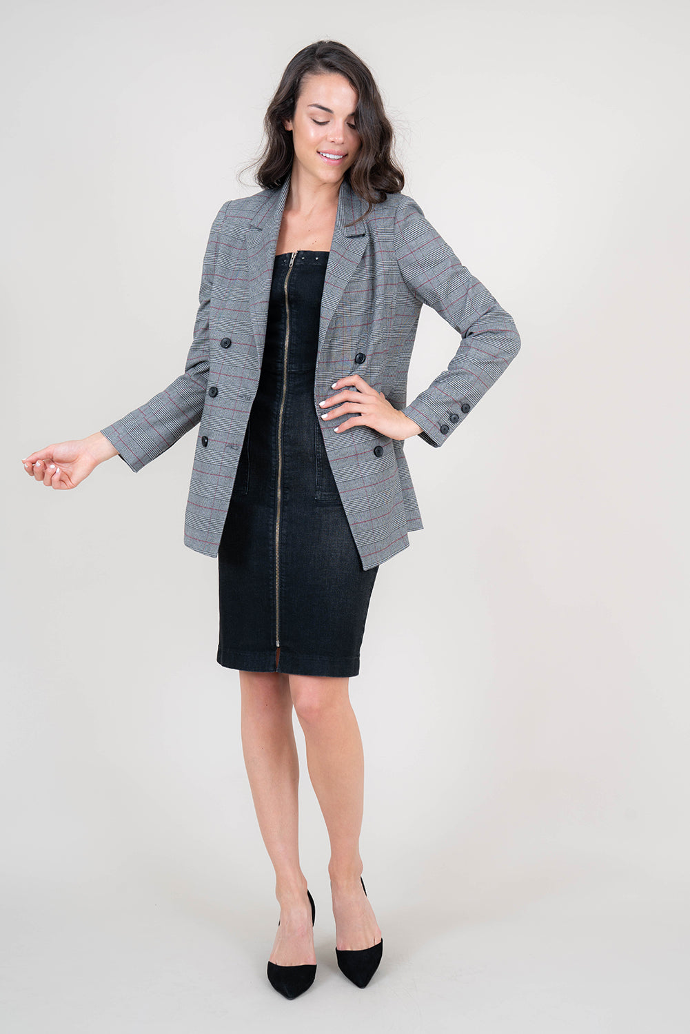 Irina Plaid Blazer - level99jeans