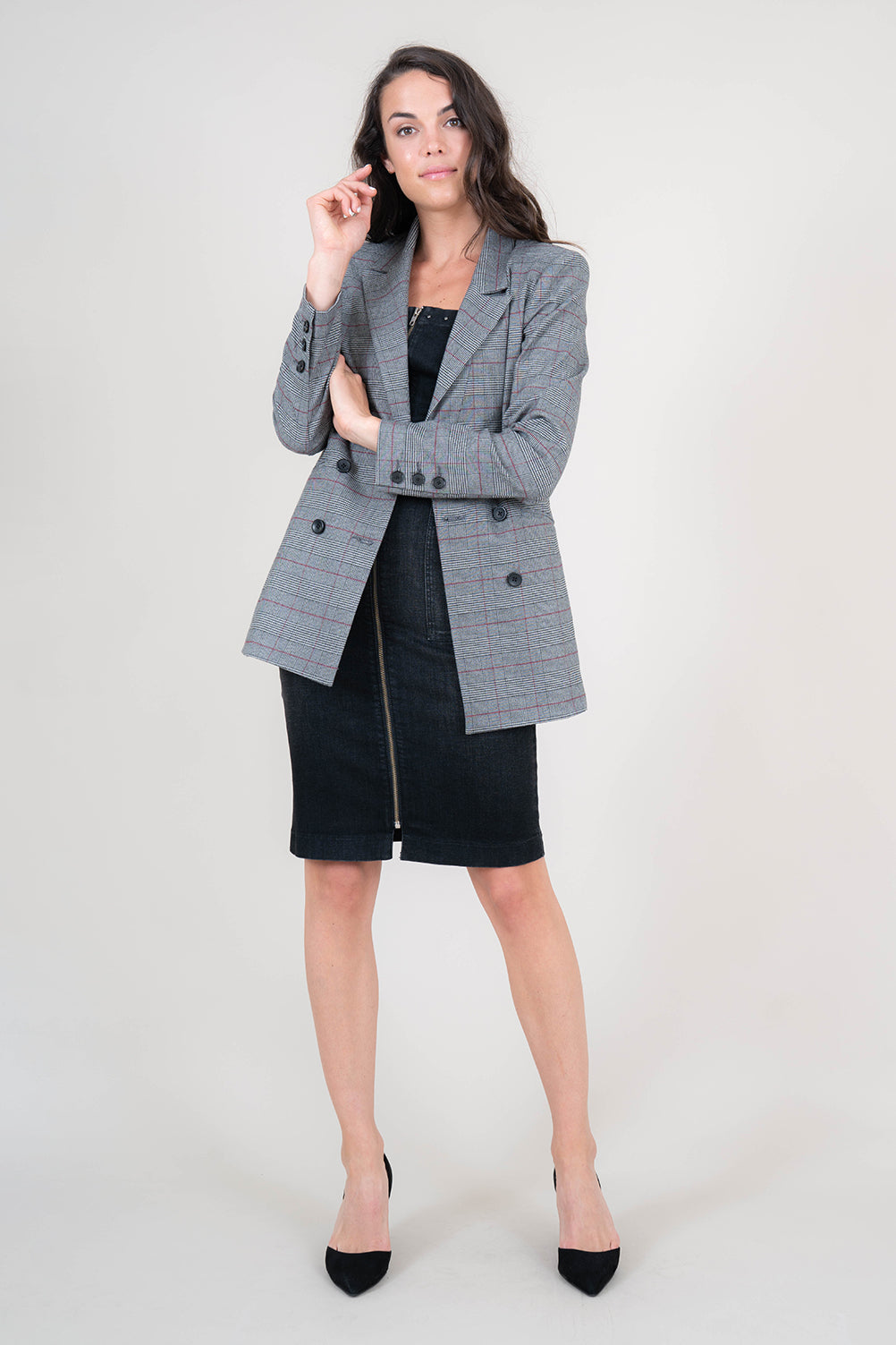 Irina Plaid Blazer - level99jeans